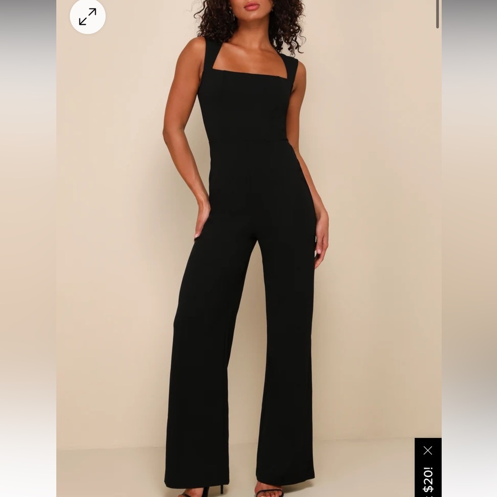Lulus enticing endeavors black jumpsuit